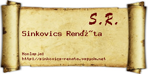 Sinkovics Renáta névjegykártya