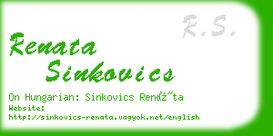 renata sinkovics business card